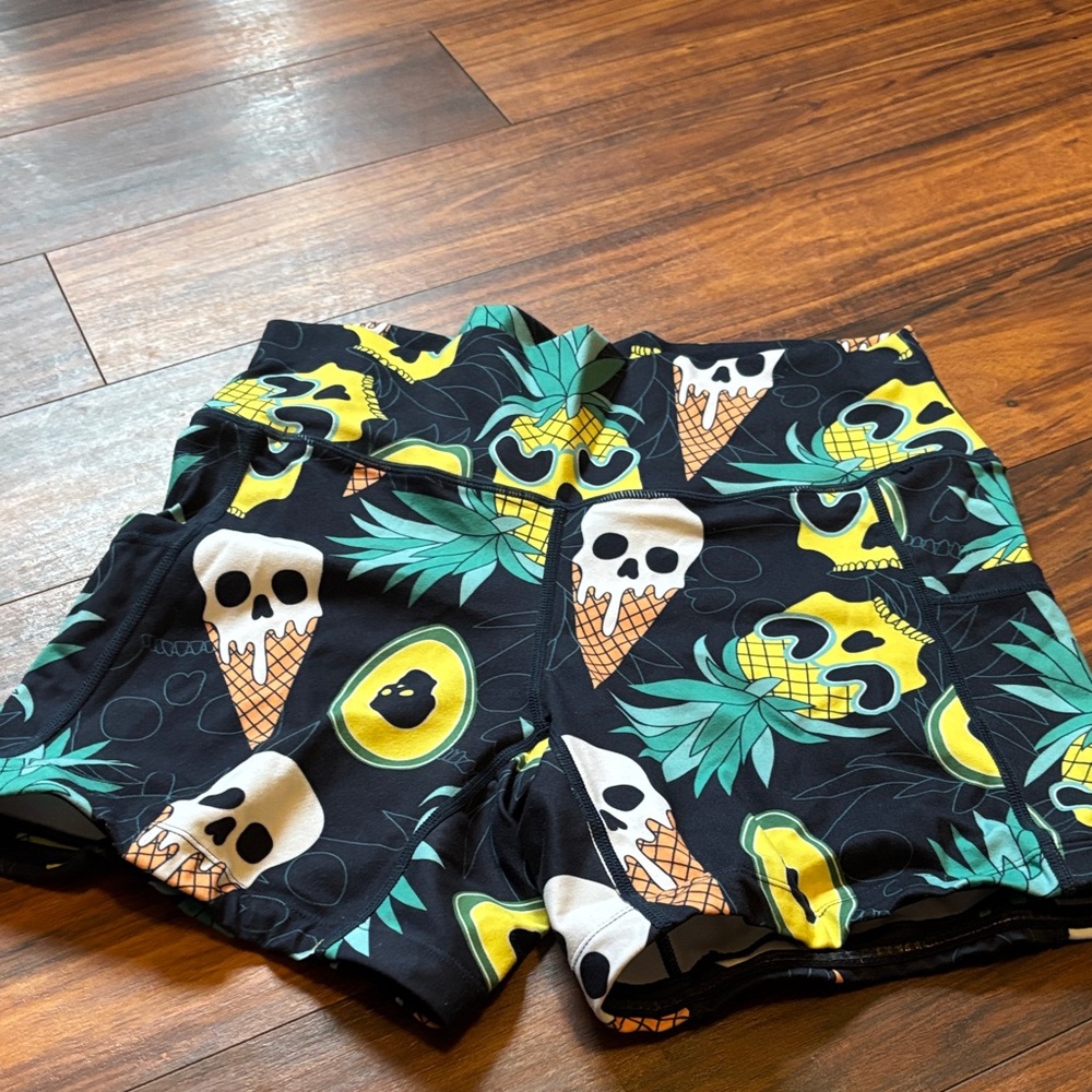Constantly Varied Gear Black and Yellow Athletic Shorts